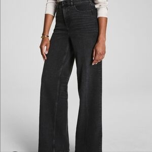 SPANX Black Wide Leg Jeans